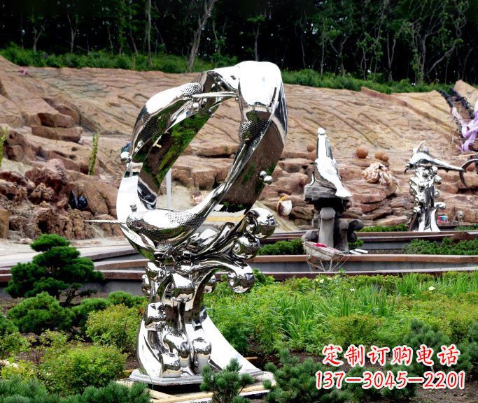 泉州不锈钢海豚雕塑——精致的艺术品