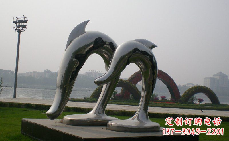 泉州精美不锈钢海豚雕塑