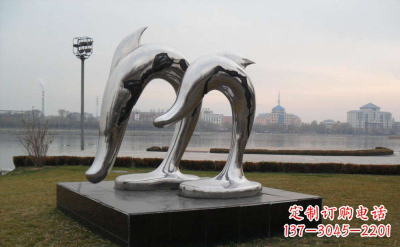 泉州精致的不锈钢海豚雕塑