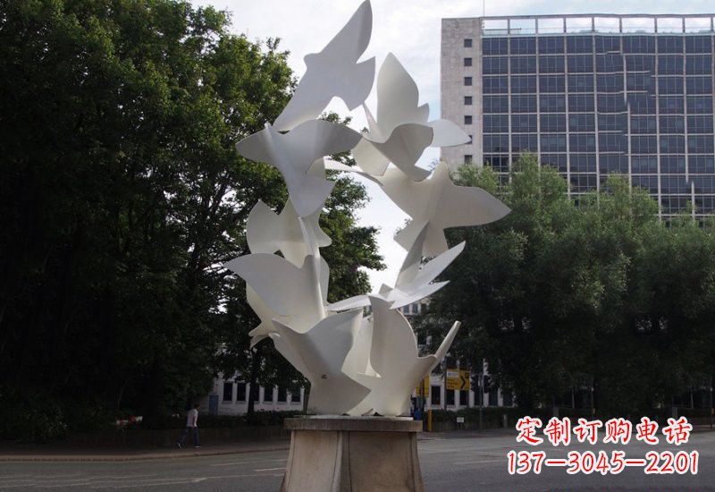泉州不锈钢抽象和平鸽雕塑