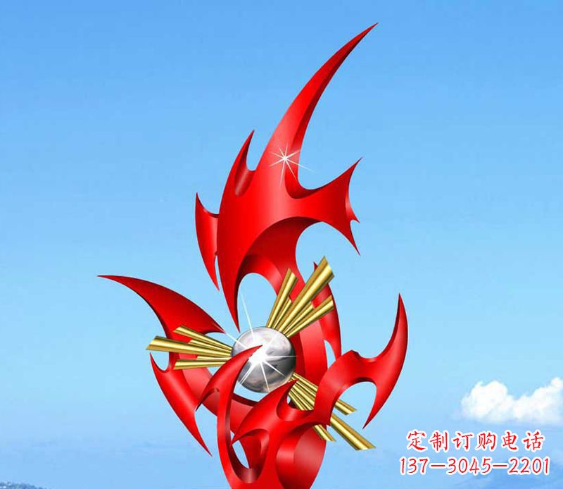 泉州不锈钢火苗雕塑