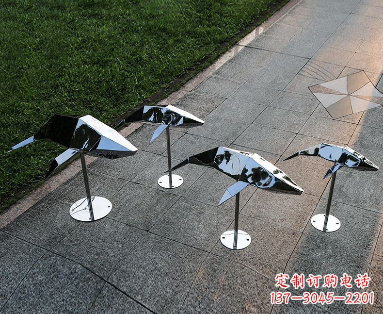 泉州不锈钢海豚雕塑精致的海洋之美