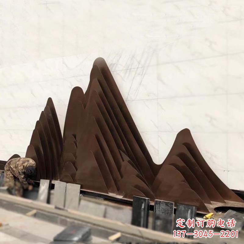 泉州不锈钢抽象假山景观