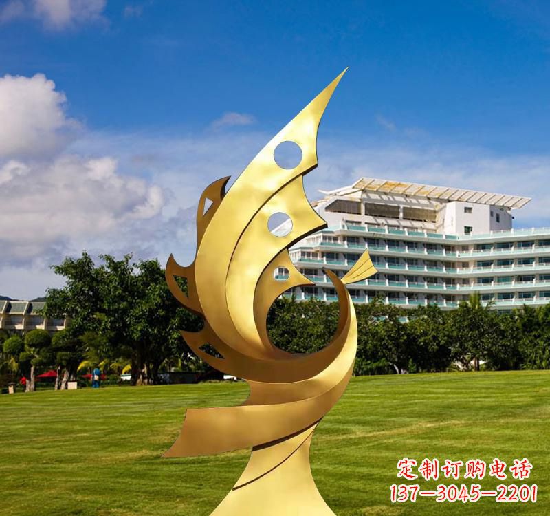 泉州不锈钢凤凰雕塑精致而古典