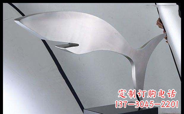 泉州不锈钢抽象鲸鱼雕塑