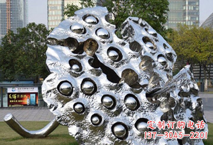 泉州不锈钢抽象莲蓬雕塑