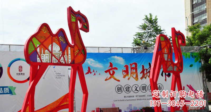 泉州不锈钢骆驼雕塑