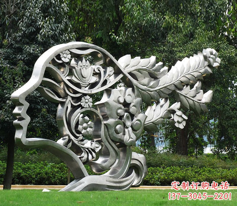 泉州不锈钢美女雕塑给空间带来灵动的美