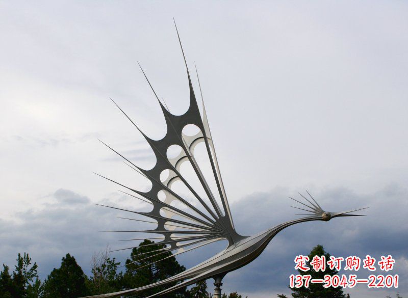 泉州不锈钢抽象鸟大型动物雕塑