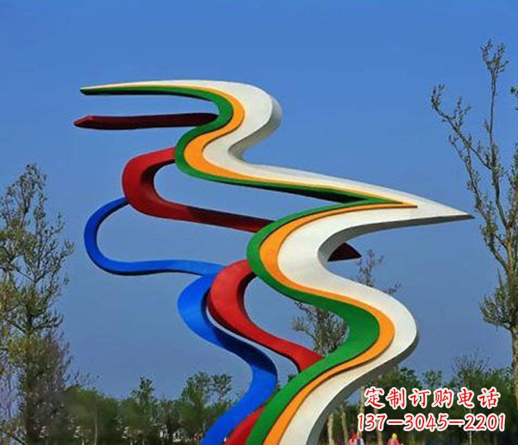 泉州不锈钢抽象喷绘飘带