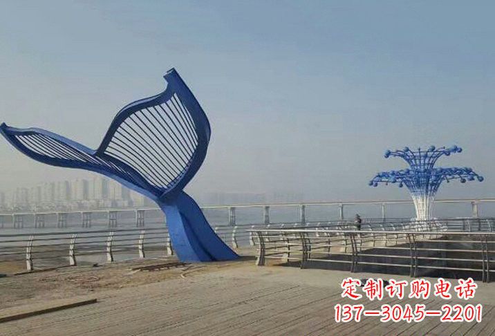 泉州不锈钢鲸鱼雕塑