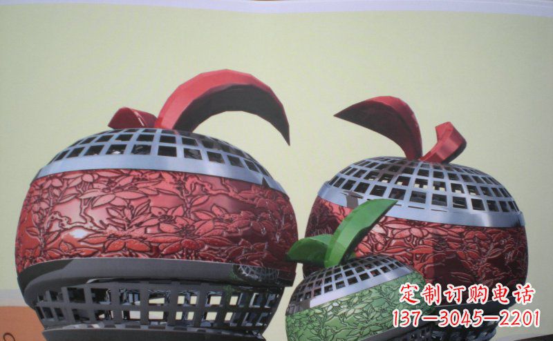 泉州不锈钢苹果雕塑