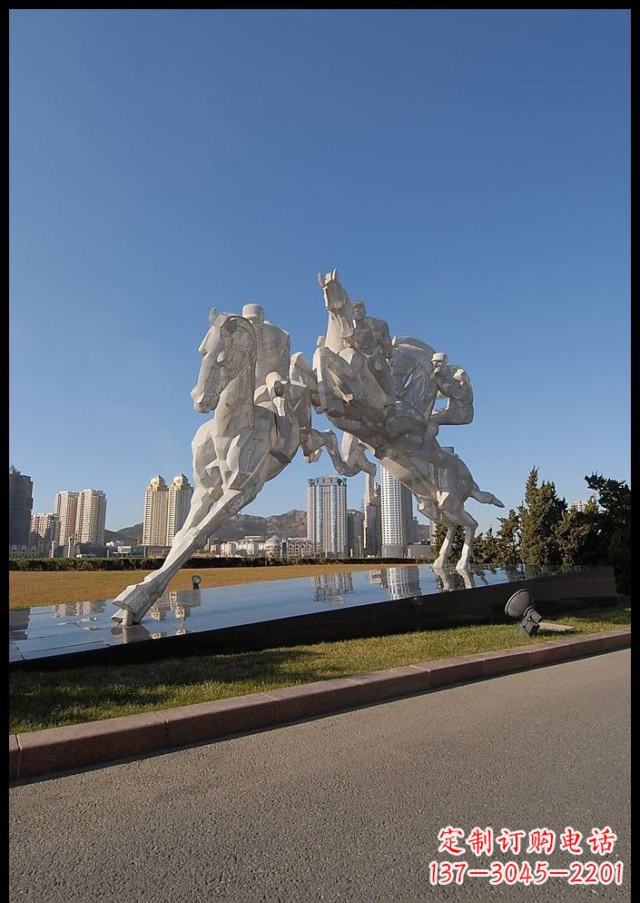 泉州不锈钢骑马雕塑精美的艺术品