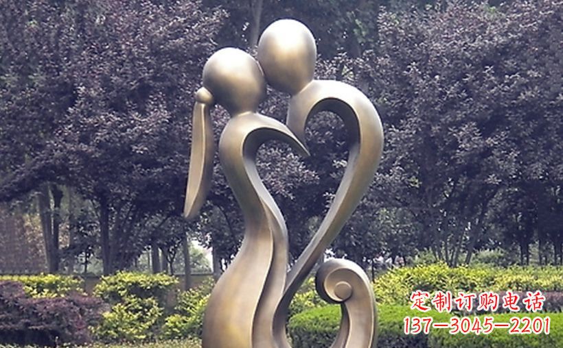 泉州不锈钢抽象情侣公园雕塑