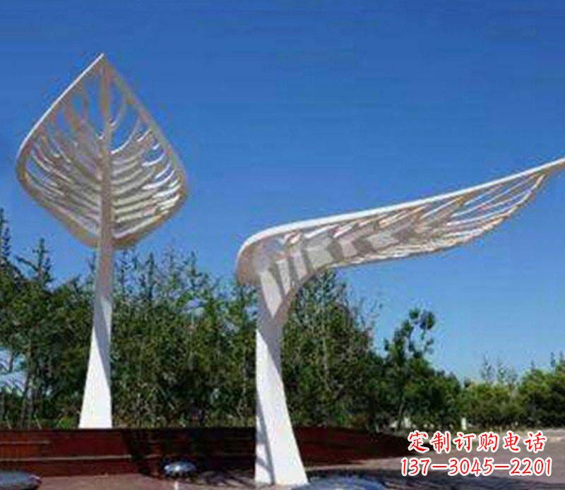 泉州精美不锈钢树叶雕塑