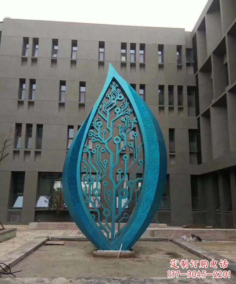 泉州不锈钢树叶雕塑精美的艺术品