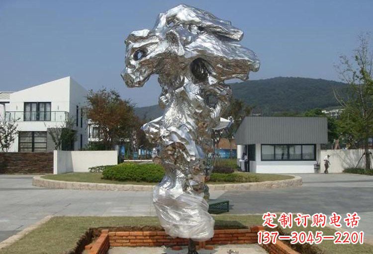 泉州不锈钢抽象太湖石雕塑