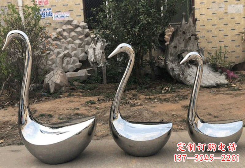 泉州不锈钢制作的天鹅雕塑