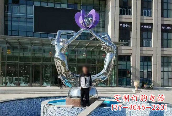 泉州不锈钢抽象女孩雕塑