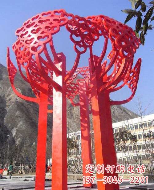 泉州不锈钢树叶雕塑