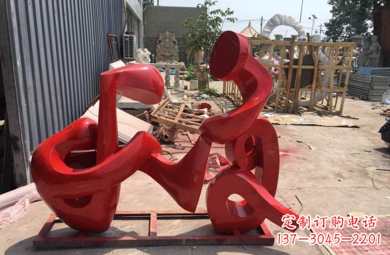 泉州不锈钢音符雕塑传递美丽的音乐