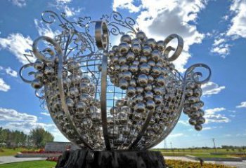 泉州不锈钢葡萄雕塑——城市的艺术之美