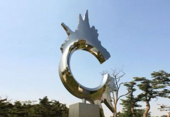 泉州不锈钢抽象龙头雕塑