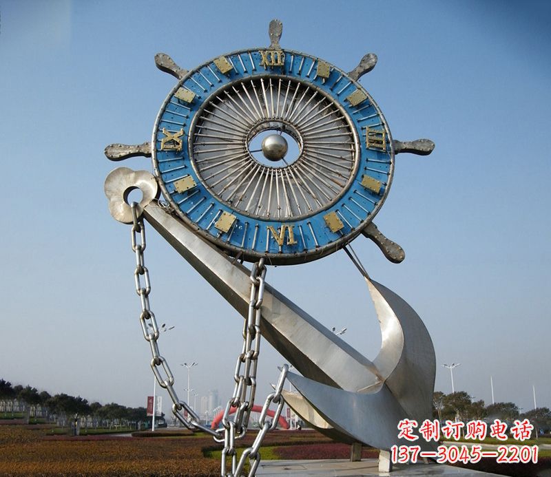 泉州不锈钢船舵雕塑 广场