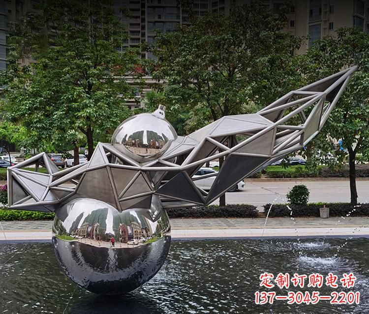 泉州不锈钢葫芦雕塑美丽耐用的艺术杰作
