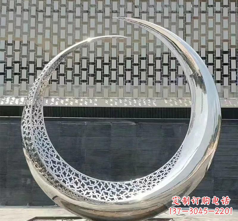 泉州精美不锈钢圆环雕塑