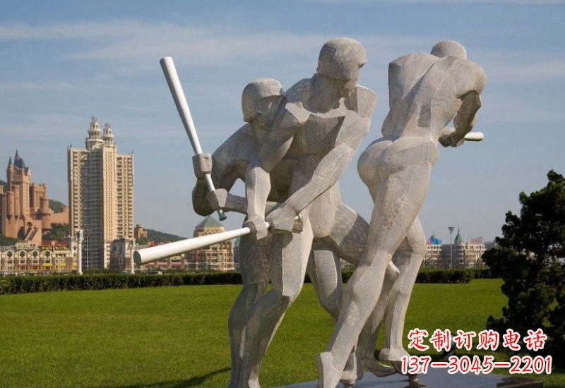 泉州棒球雕塑象征着美好回忆