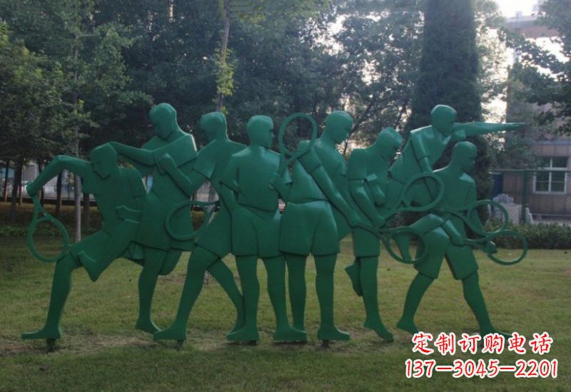 泉州不锈钢羽毛球人物雕塑精美绝伦