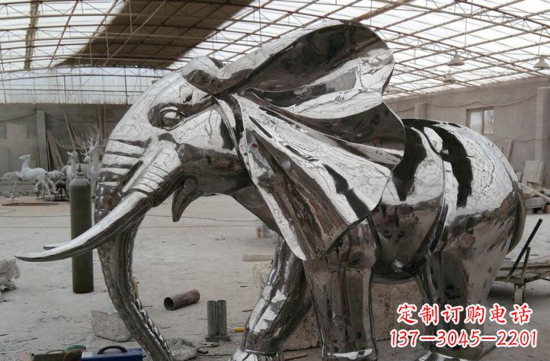 泉州不锈钢大象广场动物雕塑