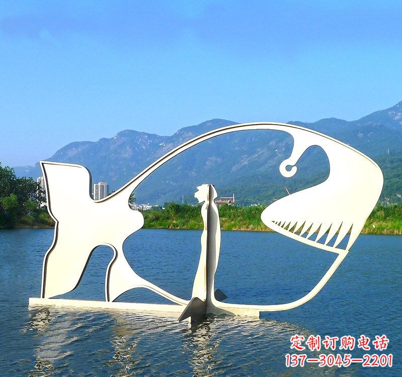泉州精美的不锈钢大型鲸鱼雕塑