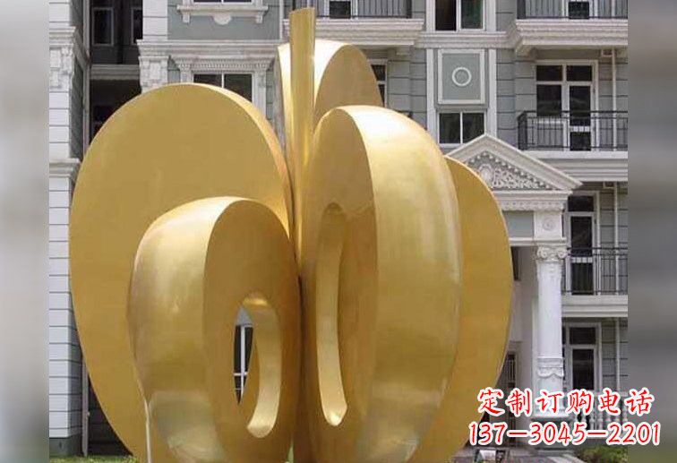 泉州不锈钢大型苹果雕塑
