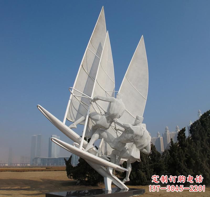 泉州不锈钢大型帆船雕塑