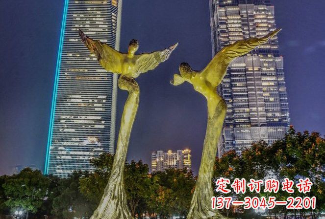 泉州不锈钢大型天使雕塑一种极具震撼力的艺术之作