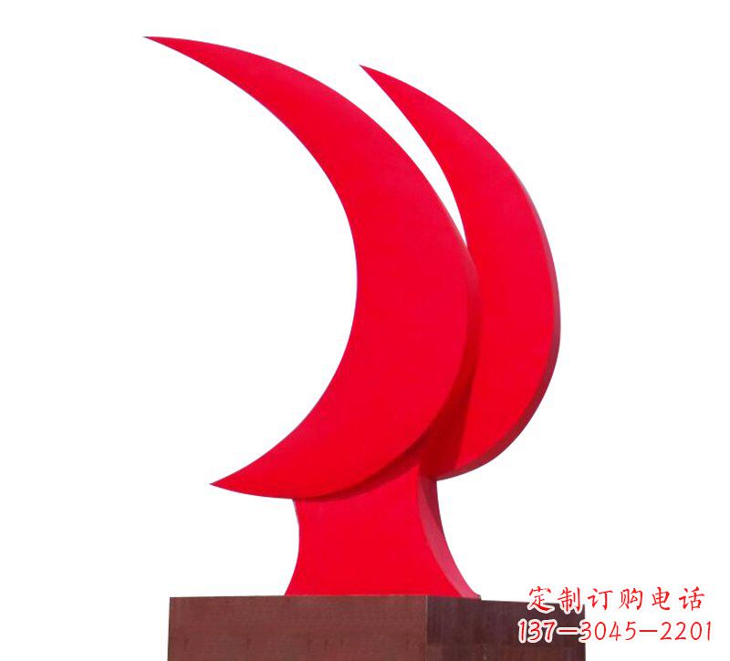泉州不锈钢党建党旗标志雕塑