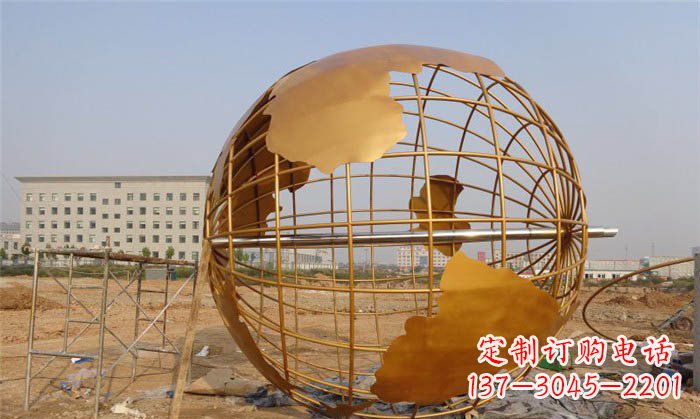 泉州不锈钢地球公园景观雕塑