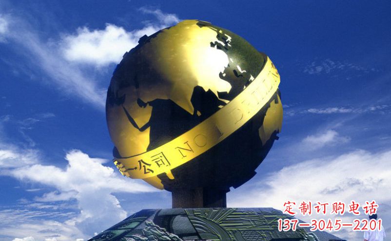 泉州不锈钢地球企业雕塑