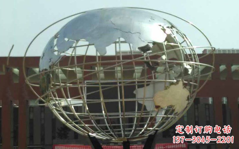 泉州不锈钢地球仪雕塑 (2)