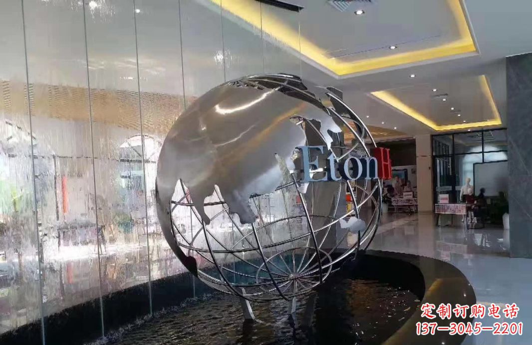 泉州大地见证——不锈钢地球仪喷泉雕塑