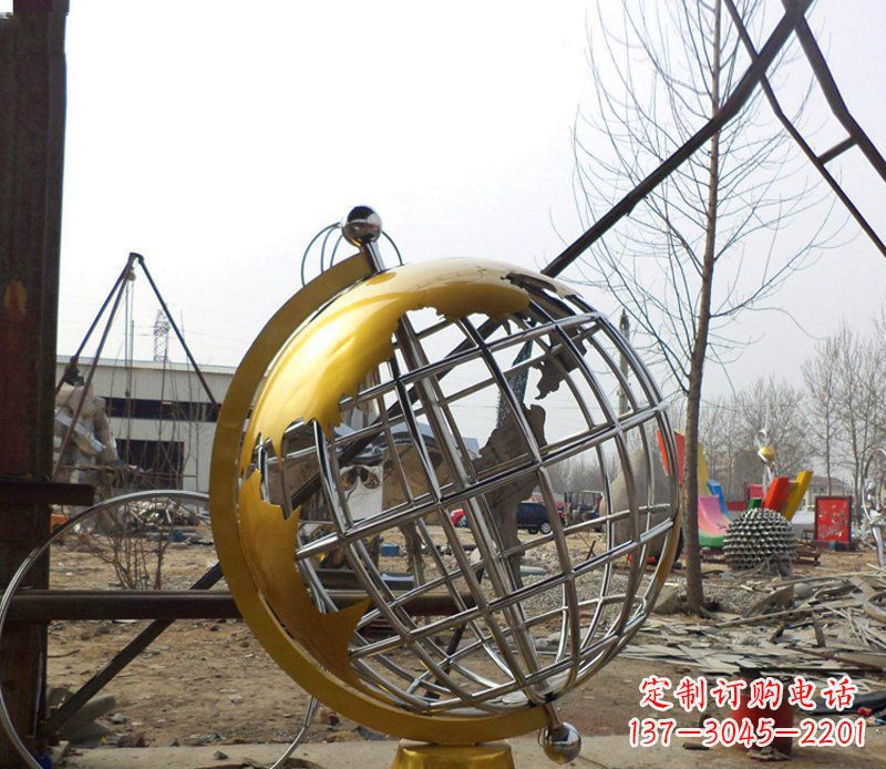 泉州不锈钢地球仪学校雕塑