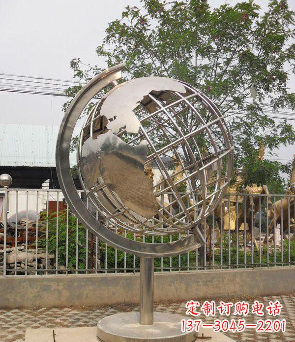 泉州不锈钢地球仪校园雕塑_1