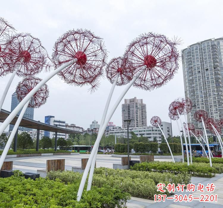 泉州不锈钢蒲公英雕塑色彩缤纷的自然之美