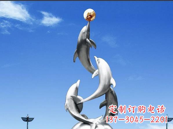 泉州不锈钢海豚雕塑精致美观的艺术品
