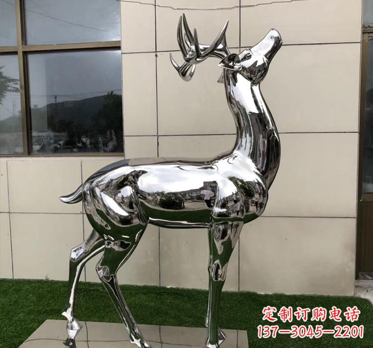 泉州不锈钢动物梅花鹿雕塑