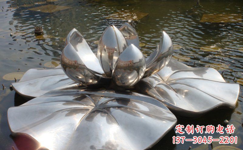 泉州不锈钢锻造莲花雕塑 (2)