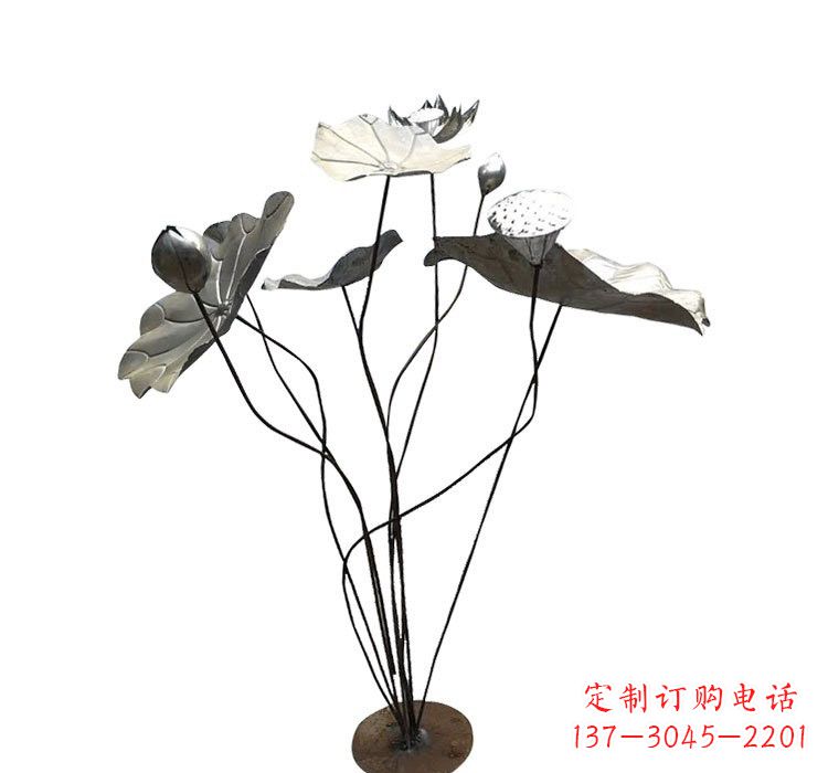 泉州不锈钢锻造莲花雕塑精美外形,长久耐用
