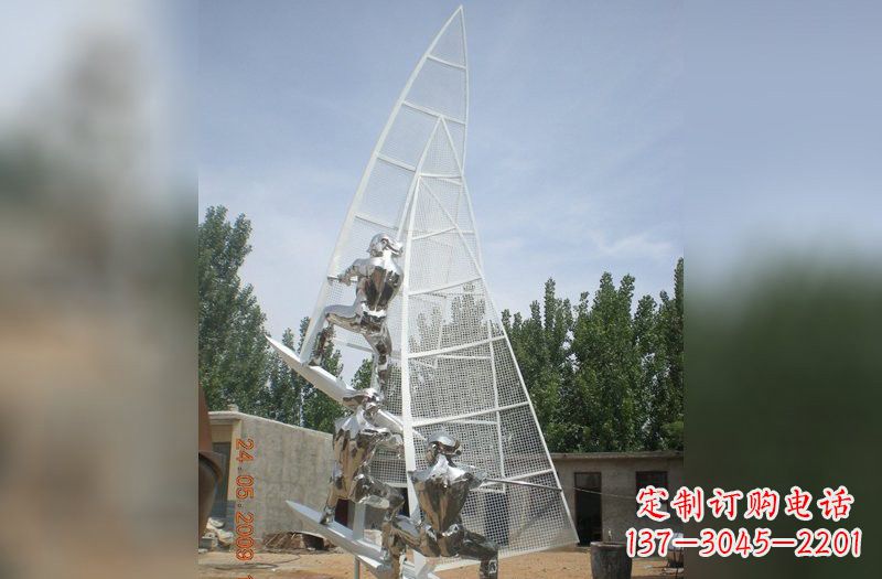 泉州不锈钢帆船雕塑精美的艺术品